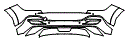 Rear Bumper Kit pattern for the 2022 Kia EV6