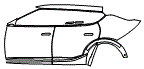 Door and Rear Fender Kit pattern for the 2022 Kia EV6
