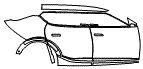 Door and Rear Fender Kit pattern for the 2022 Kia EV6