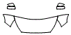 Hood, Fender and Mirror Kit pattern for the 2019 Mitsubishi Mirage