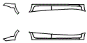 Rocker Panel Kit pattern for the 2024 Mitsubishi Mirage