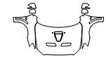 Hood, Fender and Mirror pattern for the 2008 Mitsubishi Lancer Evolution
