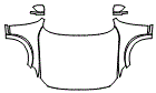 Full Hood, Fender and Mirror Kit pattern for the 2018 Volvo V90 Cross Country