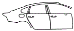 Rear Fender and Door Kit pattern for the 2018 Volvo S90