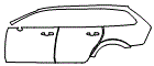 Door and Rear Fender Kit pattern for the 2026 Volvo V90 Cross Country