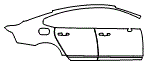 Rear Fender and Door Kit pattern for the 2017 Volvo S90