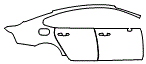 Rear Fender and Door Kit pattern for the 2017 Volvo S90