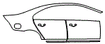 Rear Fender and Door Kit pattern for the 2016 Volvo S80
