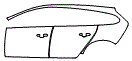 Door and Rear Fender Kit pattern for the 2016 Volvo V60 Cross Country