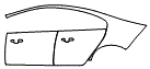 Door and Rear Fender Kit pattern for the 2018 Volvo S60 Cross Country