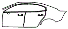 Rear Fender and Door Kit pattern for the 2025 Volvo S60