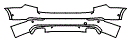Rear Bumper Kit pattern for the 2017 Volvo XC90