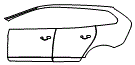 Rear Fender and Door Kit pattern for the 2015 Volvo XC60