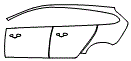 Door and Rear Fender Kit pattern for the 2015 Volvo V60