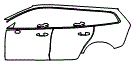 Door and Rear Fender Kit pattern for the 2024 Volvo V60