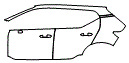 Rear Fender and Door Kit pattern for the 2026 Volvo EX40