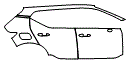 Rear Fender and Door Kit pattern for the 2026 Volvo EX40