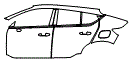 Rear Fender and Door Kit pattern for the 2026 Volvo EC40