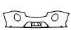 Rear Bumper Kit pattern for the 2020 Alfa Romeo 4C
