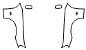 Full Fender and Mirror Kit pattern for the 2004 Jaguar XK8