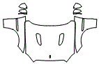 Full Hood, Fender and Mirror Kit pattern for the 2019 Jaguar XJL