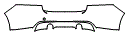 Rear Bumper Kit pattern for the 2017 Jaguar XF