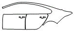 Door and Rear Fender Kit pattern for the 2017 Jaguar XF