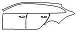 Door and Rear Fender Kit pattern for the 2018 Jaguar XF