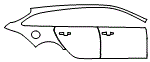 Door and Rear Fender Kit pattern for the 2018 Jaguar XF