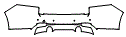 Rear Bumper Kit pattern for the 2018 Jaguar XF