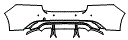 Rear Bumper Kit pattern for the 2024 Jaguar XF