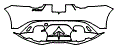 Rear Bumper Kit pattern for the 2024 Jaguar F-Type