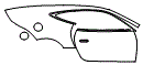 Rear Fender and Door Kit pattern for the 2024 Jaguar F-Type