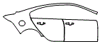 Rear Fender and Door Kit pattern for the 2020 Jaguar XE
