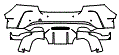 Rear Bumper Kit pattern for the 2019 Jaguar XE