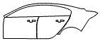 Door and Rear Fender Kit pattern for the 2019 Jaguar XE