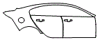Door and Rear Fender Kit pattern for the 2019 Jaguar XE