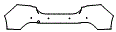 Rear Bumper Kit pattern for the 2020 Jaguar XE