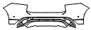 Rear Bumper Kit pattern for the 2021 Jaguar F-Pace