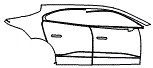 Door and Rear Fender Kit pattern for the 2024 Jaguar I-Pace