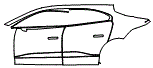 Door and Rear Fender Kit pattern for the 2024 Jaguar I-Pace