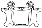 Full Hood, Fender and Mirror Kit pattern for the 2022 Land Rover Defender