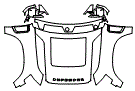 Full Hood, Fender and Mirror Kit pattern for the 2025 Land Rover Defender