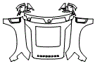Full Hood, Fender and Mirror Kit pattern for the 2022 Land Rover Defender