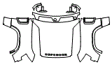 Full Hood, Fender and Mirror Kit pattern for the 2025 Land Rover Defender