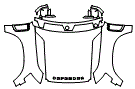 Full Hood, Fender and Mirror Kit pattern for the 2025 Land Rover Defender
