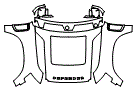 Full Hood, Fender and Mirror Kit pattern for the 2025 Land Rover Defender