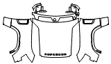 Full Hood, Fender and Mirror Kit pattern for the 2025 Land Rover Defender