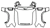 Full Hood, Fender and Mirror Kit pattern for the 2025 Land Rover Defender