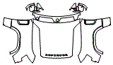 Full Hood, Fender and Mirror Kit pattern for the 2022 Land Rover Defender
